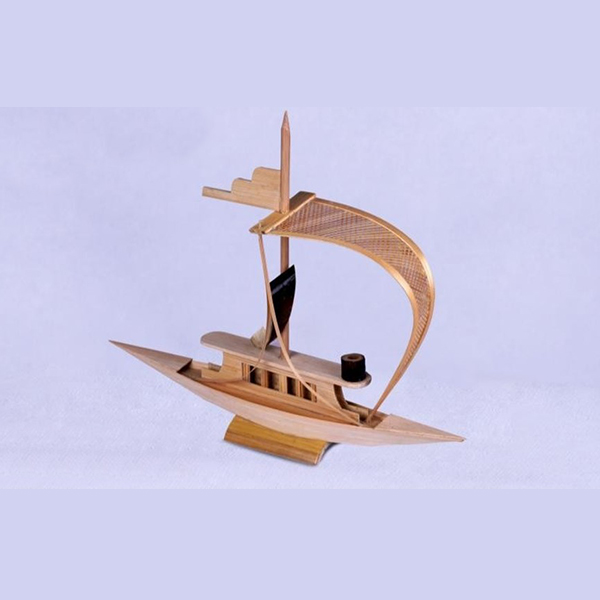 handcrafted Bamboo Decorative Boat